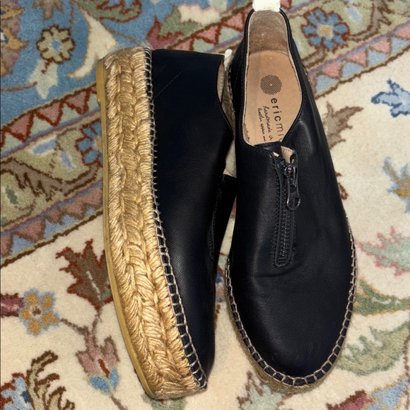Eric Michael Shoes - Eric Michael Serena Black Nubuck Espadrilles size 6.5 euro 36